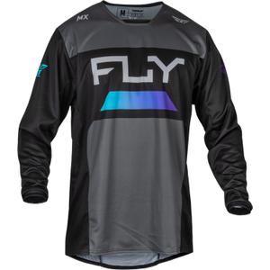 Motorcross trui FLY Racing Kinetic Reload 2024 grijs-zwart-blauw uitverkoop