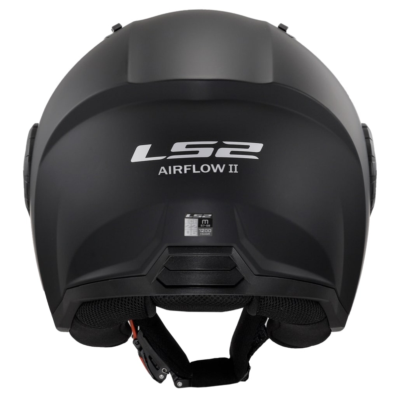LS2 OF616 Airflow II Solid Matzwart Open Motorhelm