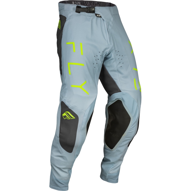 Motorcrossbroek FLY Racing Evolution DST 2024 grijs-zwart-fluogroen uitverkoop
