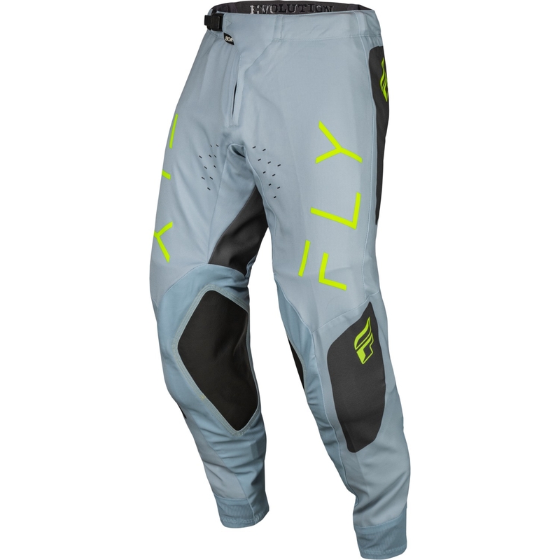Motorcrossbroek FLY Racing Evolution DST 2024 grijs-zwart-fluogroen uitverkoop