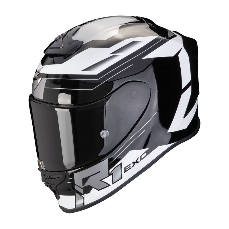 Integraalhelm Scorpion EXO-R1 EVO AIR BLAZE zwart-wit uitverkoop