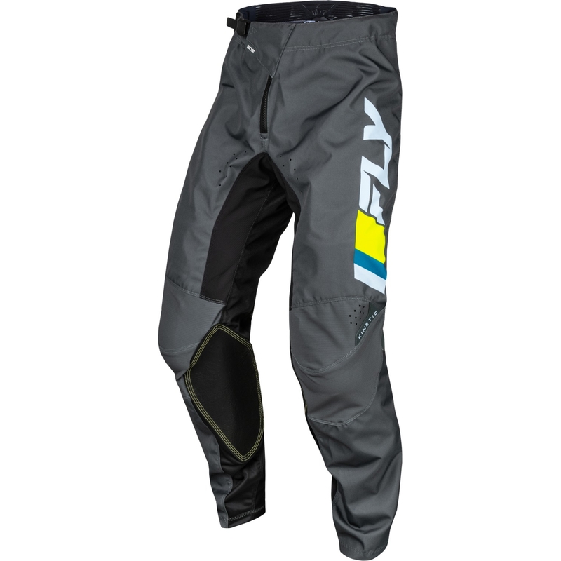 FLY Racing Kinetic Prix motorcrossbroek grijs-fluo geel