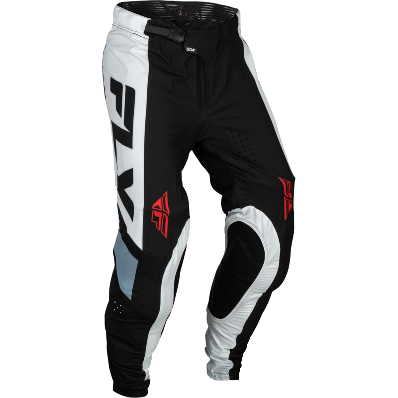 Motorcrossbroek FLY Racing Lite 2024 zwart-wit-grijs