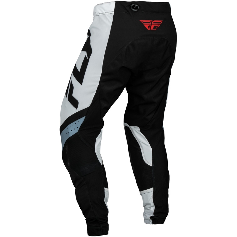 Motorcrossbroek FLY Racing Lite 2024 zwart-wit-grijs
