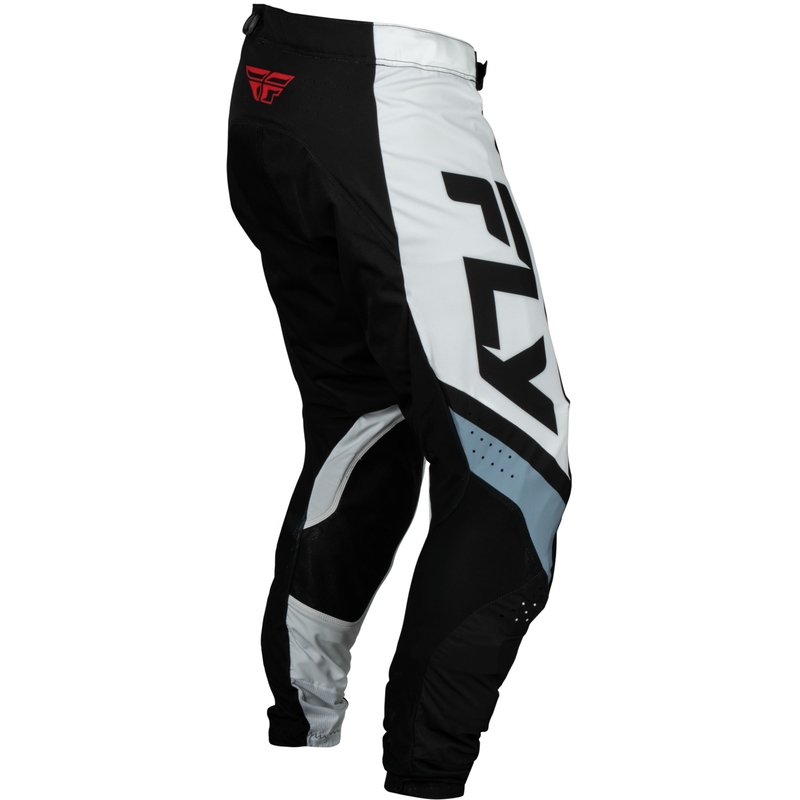 Motorcrossbroek FLY Racing Lite 2024 zwart-wit-grijs