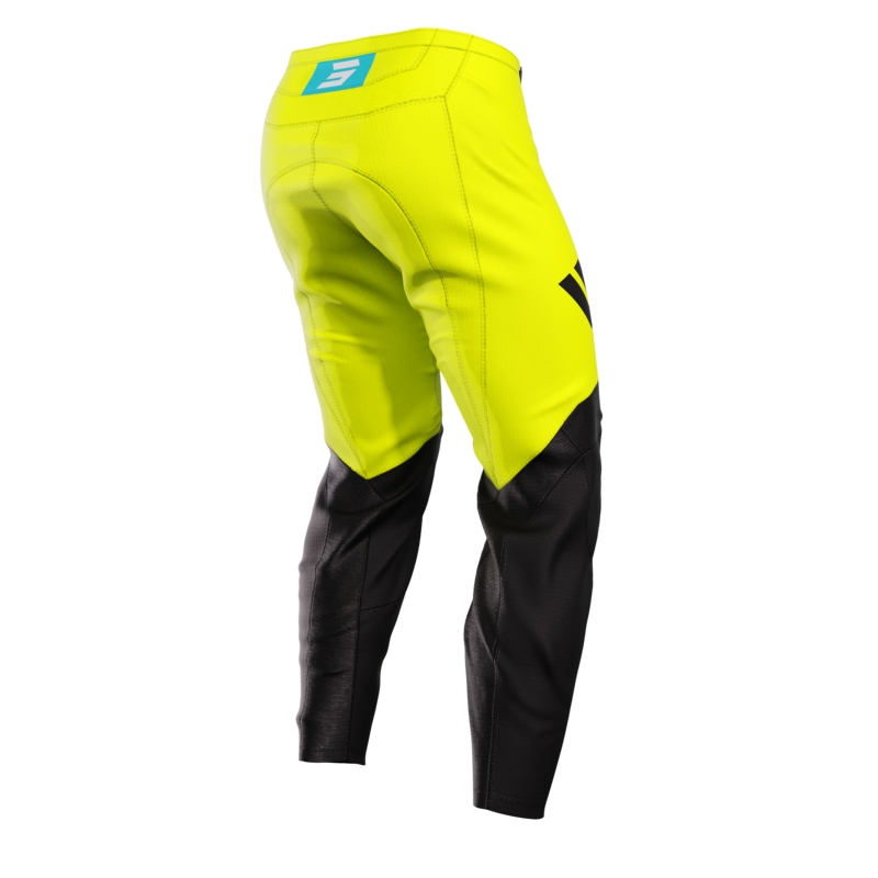 Kinder motorcrossbroek Shot Iron fluo geel uitverkoop