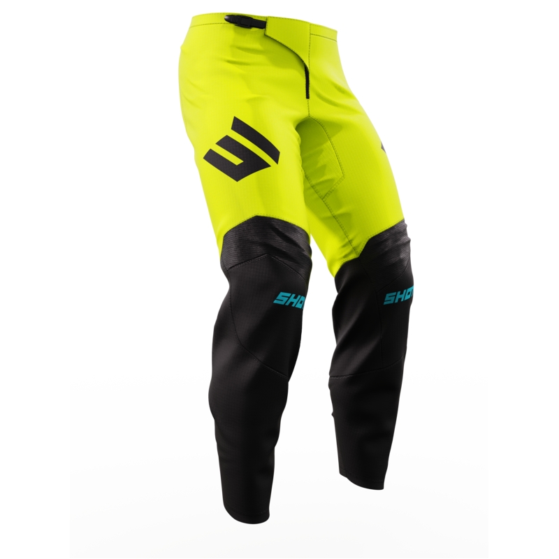 Kinder motorcrossbroek Shot Iron fluo geel uitverkoop