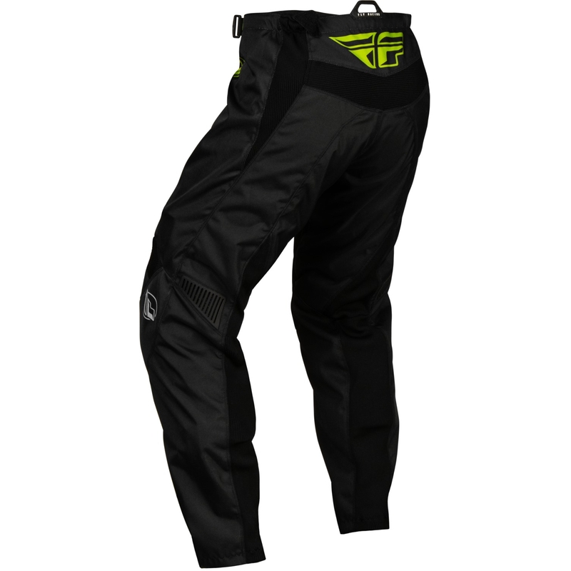 Kinder motorcrossbroek FLY Racing F-16 2024 zwart-fluogroen-grijs uitverkoop