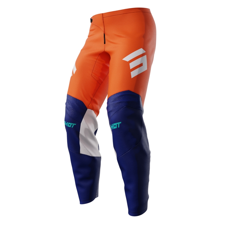 Kinder motorcrossbroek Shot Iron oranje uitverkoop