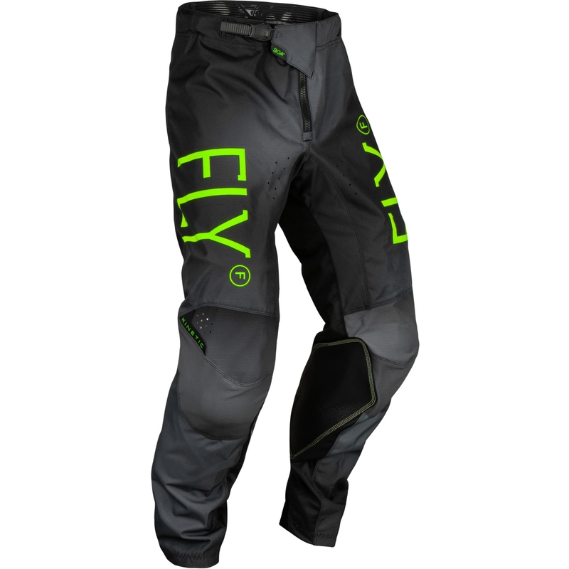 Kindercrossbroek FLY Racing Kinetic Prodigy zwart-fluo groen-blauw uitverkoop