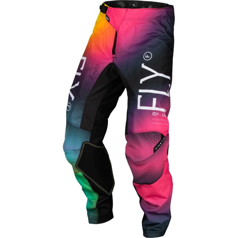 Kindercrossbroek FLY Racing Kinetic Prodigy roze-blauw-fluogeel uitverkoop