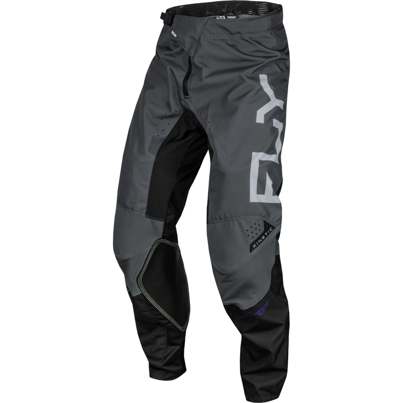 Motorcrossbroek FLY Racing Kinetic Reload 2024 grijs-zwart-blauw uitverkoop