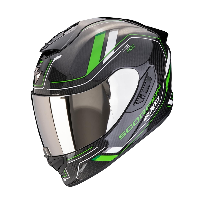 Integraalhelm Scorpion EXO-1400 EVO II CARBON AIR MIRAGE zwart-groen uitverkoop