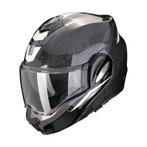 Opvouwbare motorhelm Scorpion EXO-TECH EVO CARBON ROVER zwart/wit