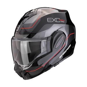 Opvouwbare motorhelm Scorpion EXO-TECH EVO PRO COMMUTA zwart-zilver-rood