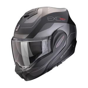 Opvouwbare motorhelm Scorpion EXO-TECH EVO PRO COMMUTA mat zwart-zilver