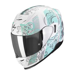 Integraalhelm Scorpion EXO-520 EVO AIR FASTA wit-lichtblauw