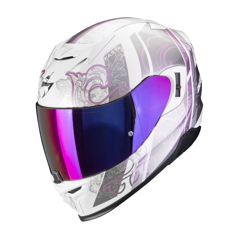 Integraalhelm Scorpion EXO-520 EVO AIR FASTA wit-paars uitverkoop