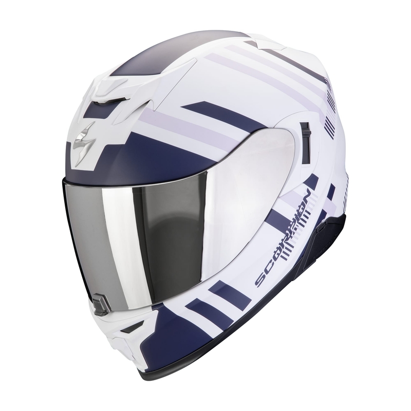 Integraalhelm Scorpion EXO-520 EVO AIR BANSHEE mat wit-blauw-paars uitverkoop