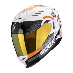 Integraal motorhelm Scorpion EXO-520 EVO AIR TITAN wit-oranje
