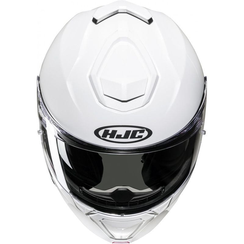 HJC i91 Solid parelmoer witte opklapbare motorhelm