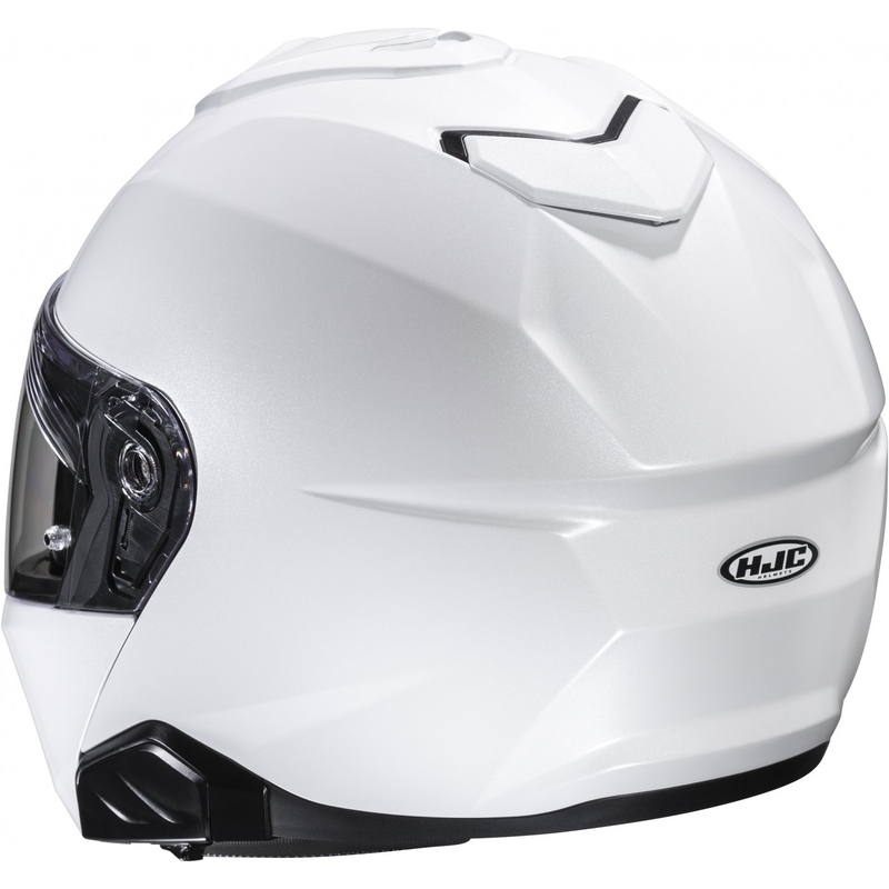 HJC i91 Solid parelmoer witte opklapbare motorhelm