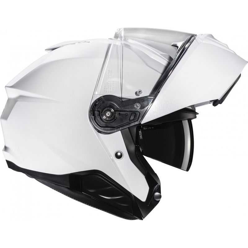 HJC i91 Solid parelmoer witte opklapbare motorhelm
