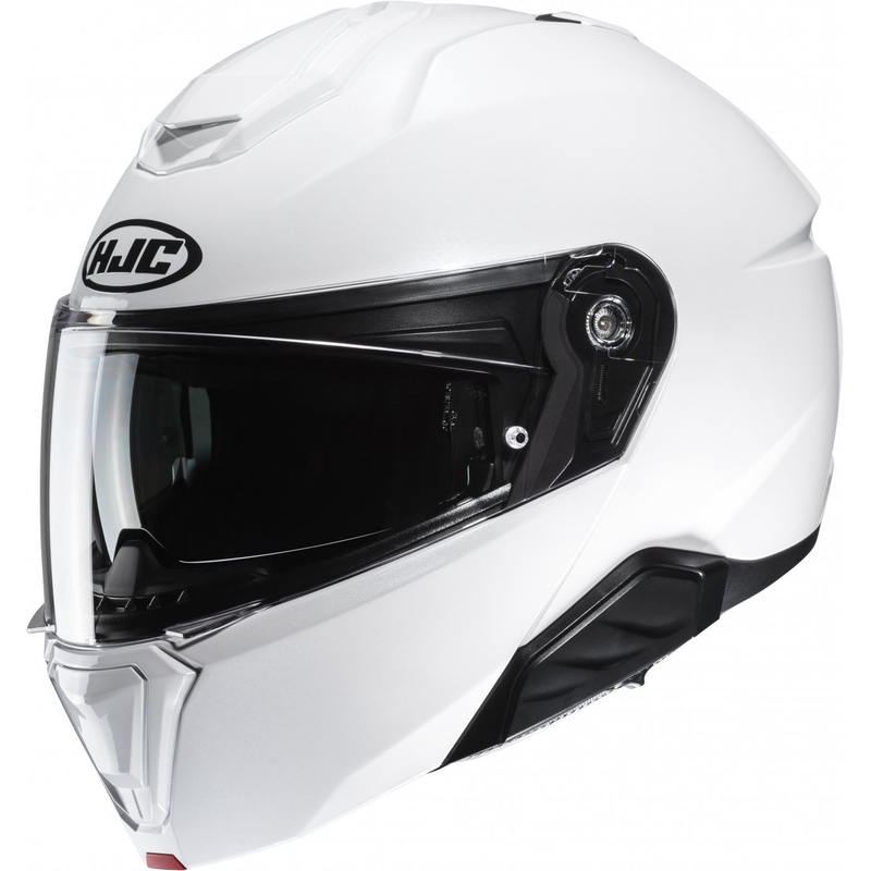 HJC i91 Solid parelmoer witte opklapbare motorhelm