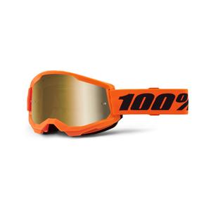 Motorcrossbril 100% STRATA 2 Nieuw oranje (goud plexi)