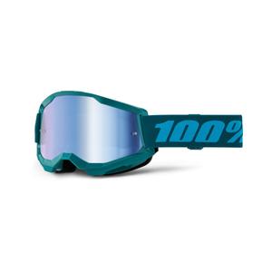 Motorcrossbril 100% STRATA 2 Nieuw Steenblauw (blauw plexi)