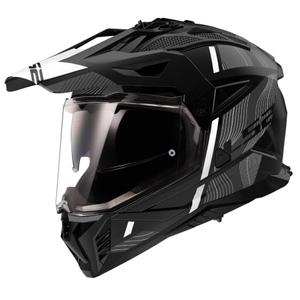 Enduro motorhelm LS2 MX702 PIONEER II HILL mat zwart en wit