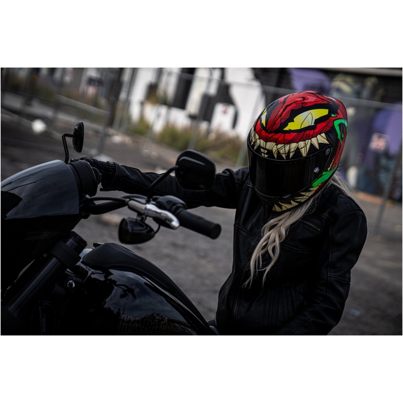 Integraal motorhelm HJC RPHA 1 Toxin Marvel MC1SF rood-grijs-groen uitverkoop