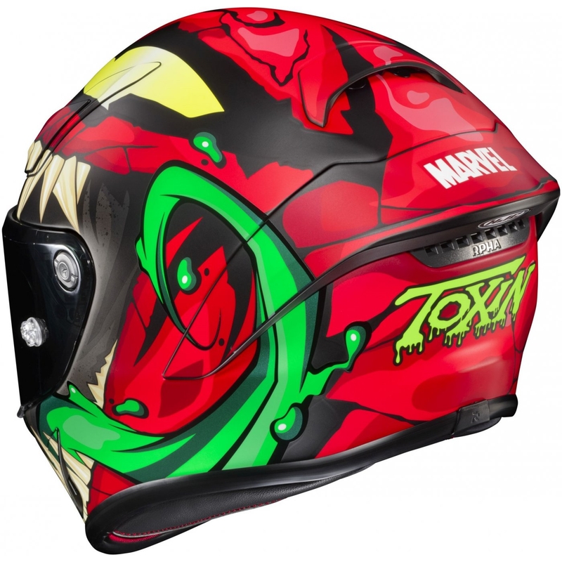 Integraal motorhelm HJC RPHA 1 Toxin Marvel MC1SF rood-grijs-groen uitverkoop