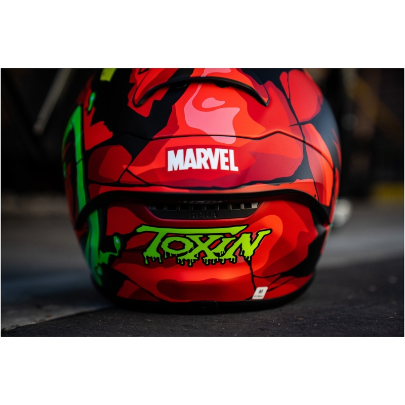 Integraal motorhelm HJC RPHA 1 Toxin Marvel MC1SF rood-grijs-groen uitverkoop