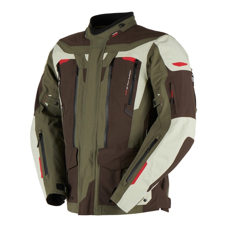 Furygan Voyager groen-bruin-beige motorjas uitverkoop