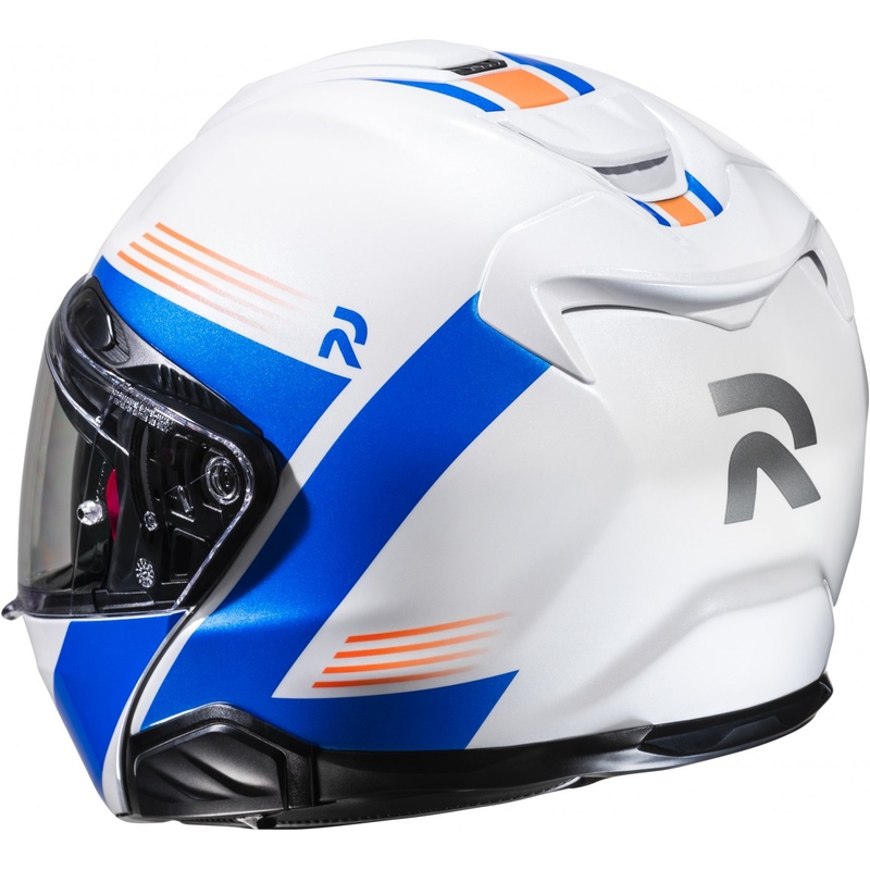 Opvouwbare motorhelm HJC RPHA 91 Abbes MC27 wit-blauw uitverkoop