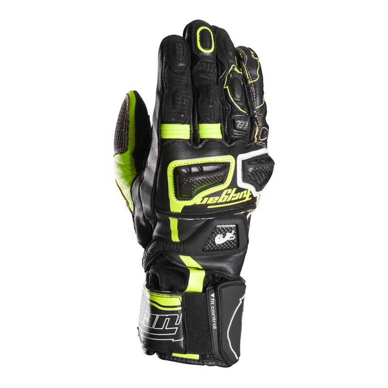 Furygan Styg 20 x Kevlar motorhandschoenen zwart-fluor geel-wit
