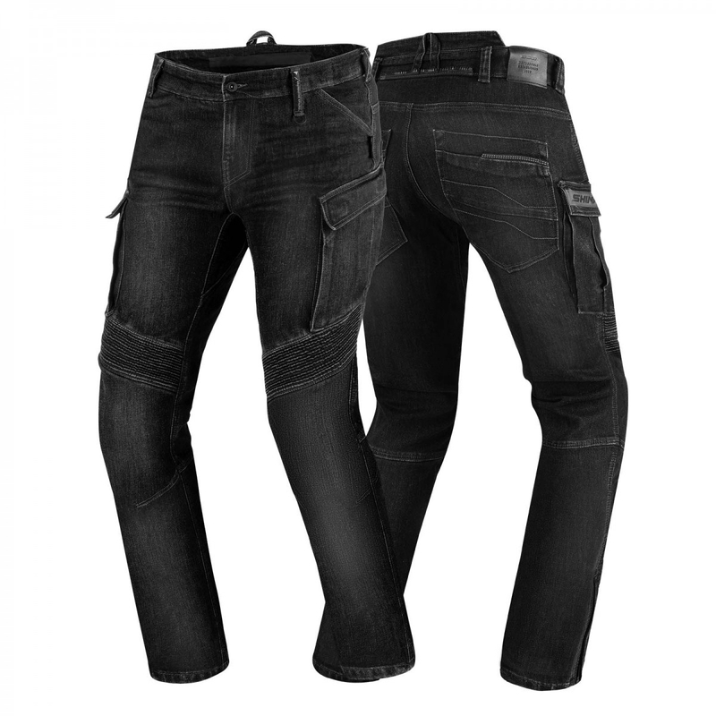 Motorjeans Shima GIRO 2.0 URBAN zwart gewassen uitverkoop