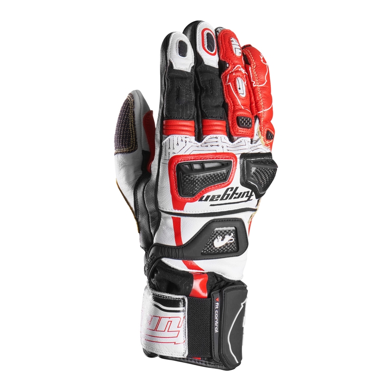 Furygan Styg 20 x Kevlar motorhandschoenen zwart-wit-rood