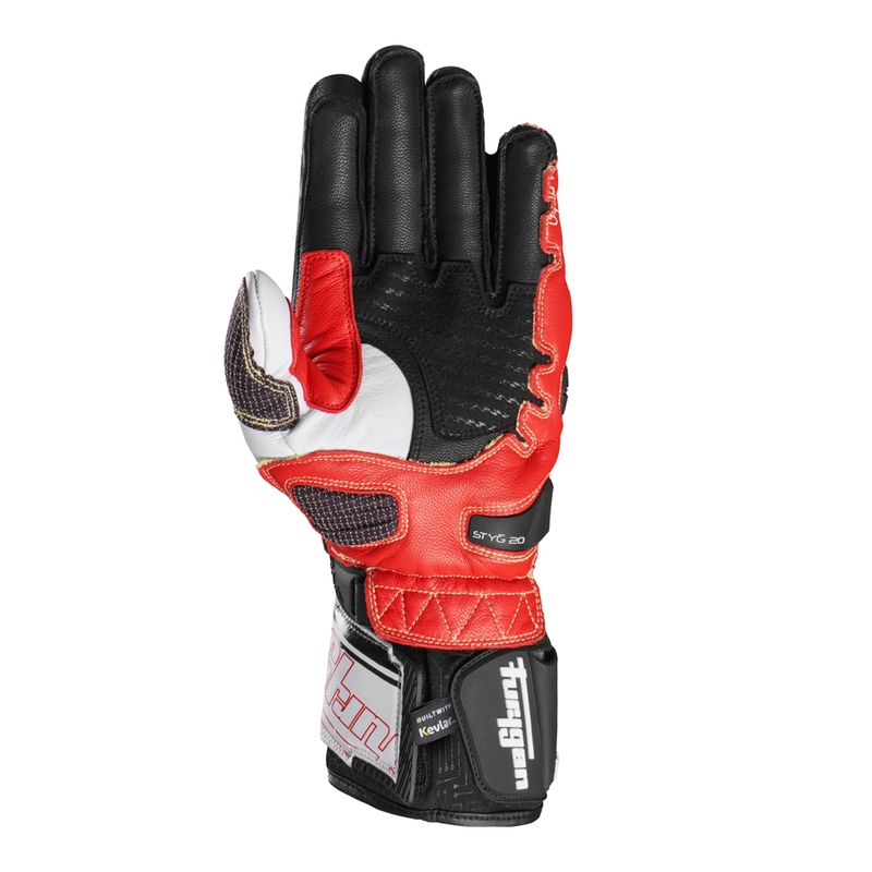 Furygan Styg 20 x Kevlar motorhandschoenen zwart-wit-rood