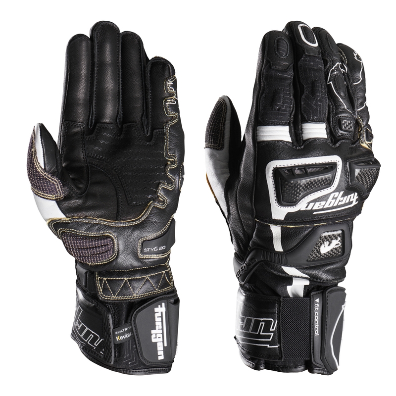 Furygan Styg 20 x Kevlar motorhandschoenen wit-zwart
