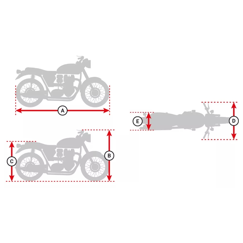 MotoZem motorfietsafdekzeil - zilver
