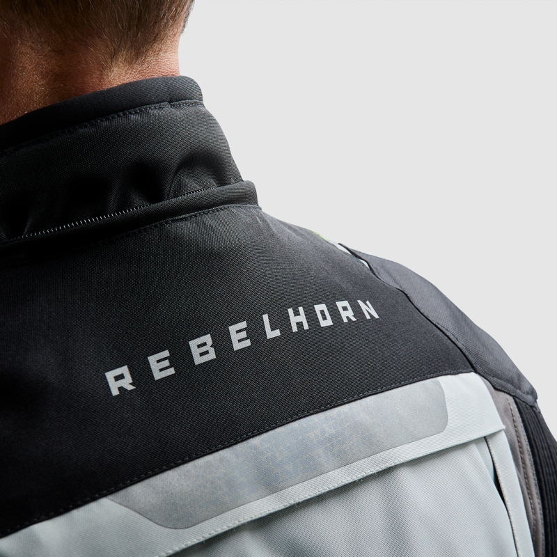 Rebelhorn Cubby V motorjack zwart-grijs-fluogeel