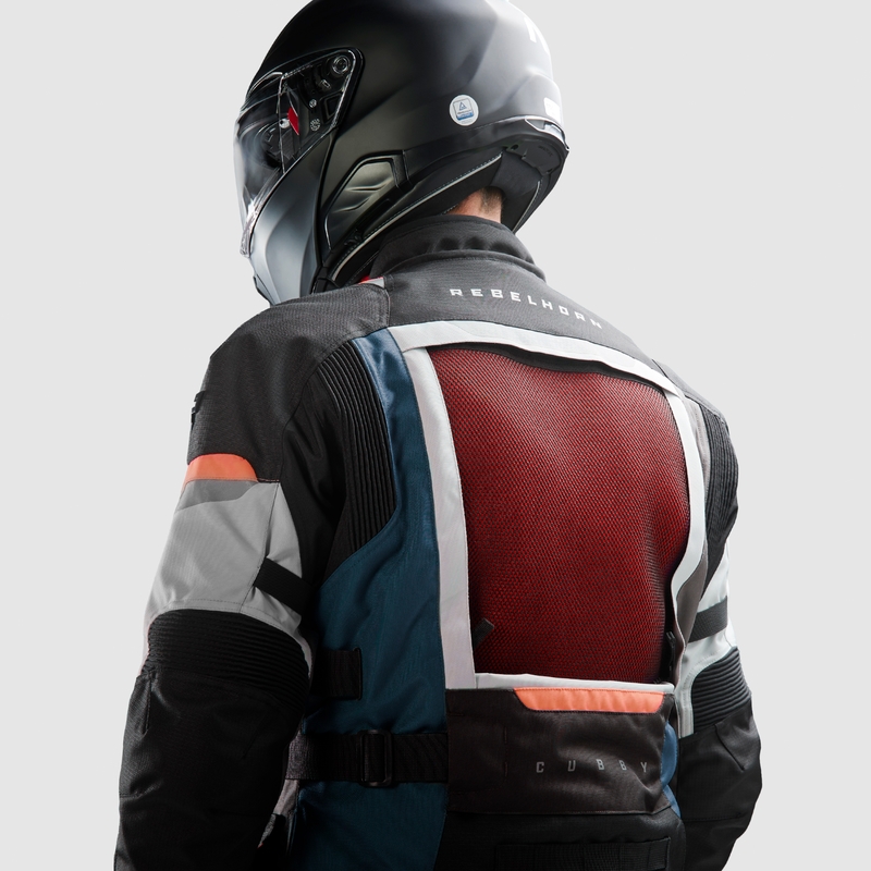 Motorjack Rebelhorn Cubby V blauw-grijs-rood