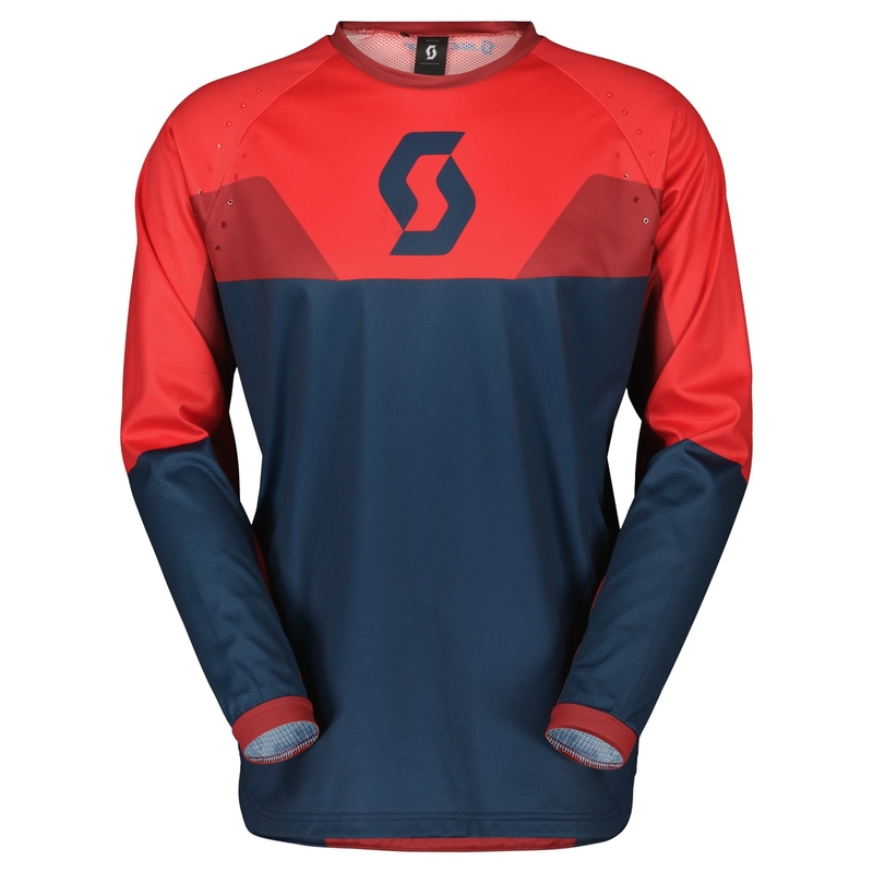 Motorcross trui Scott EVO TRACK blauw-neon rood