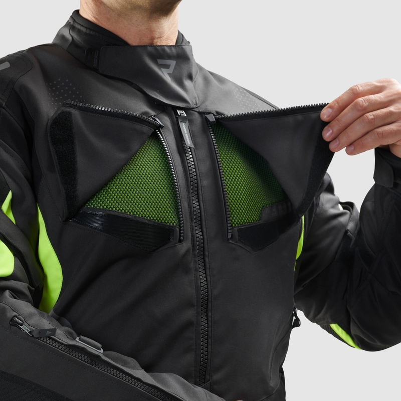 Motorjas Rebelhorn Hiker IV zwart-antraciet-fluogeel