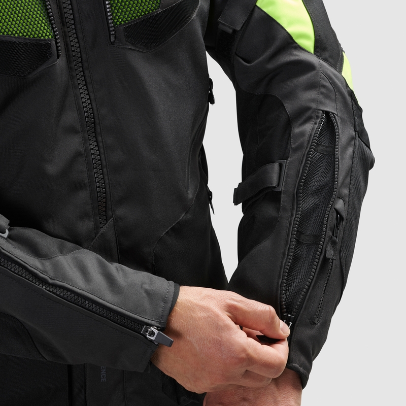 Motorjas Rebelhorn Hiker IV zwart-antraciet-fluogeel