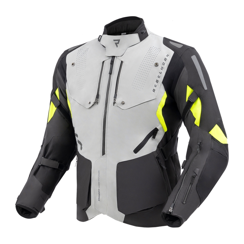Rebelhorn Hiker IV zwart-grijs-fluo geel motorjack