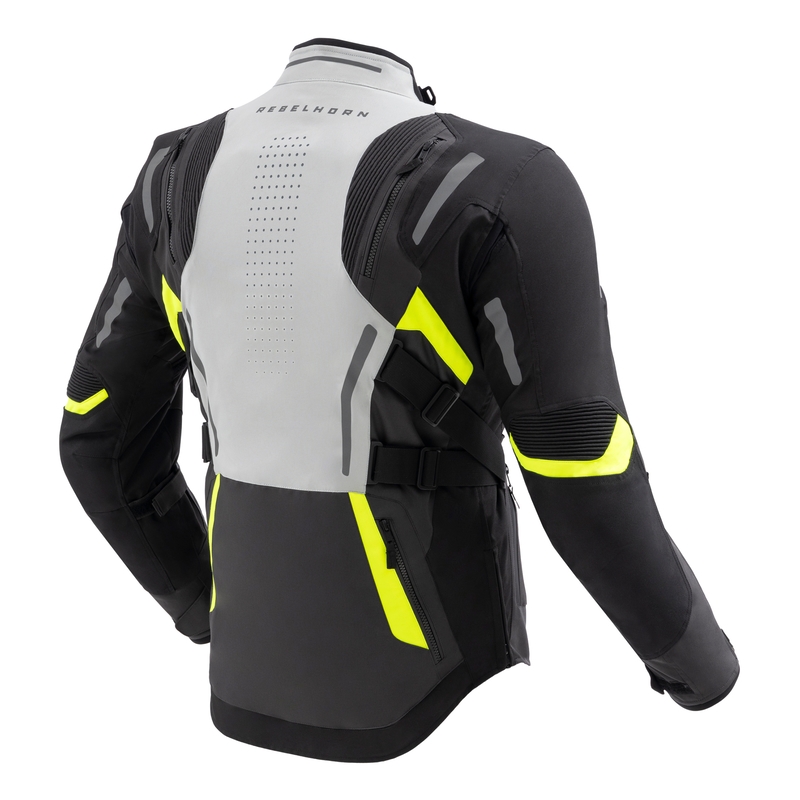 Rebelhorn Hiker IV zwart-grijs-fluo geel motorjack