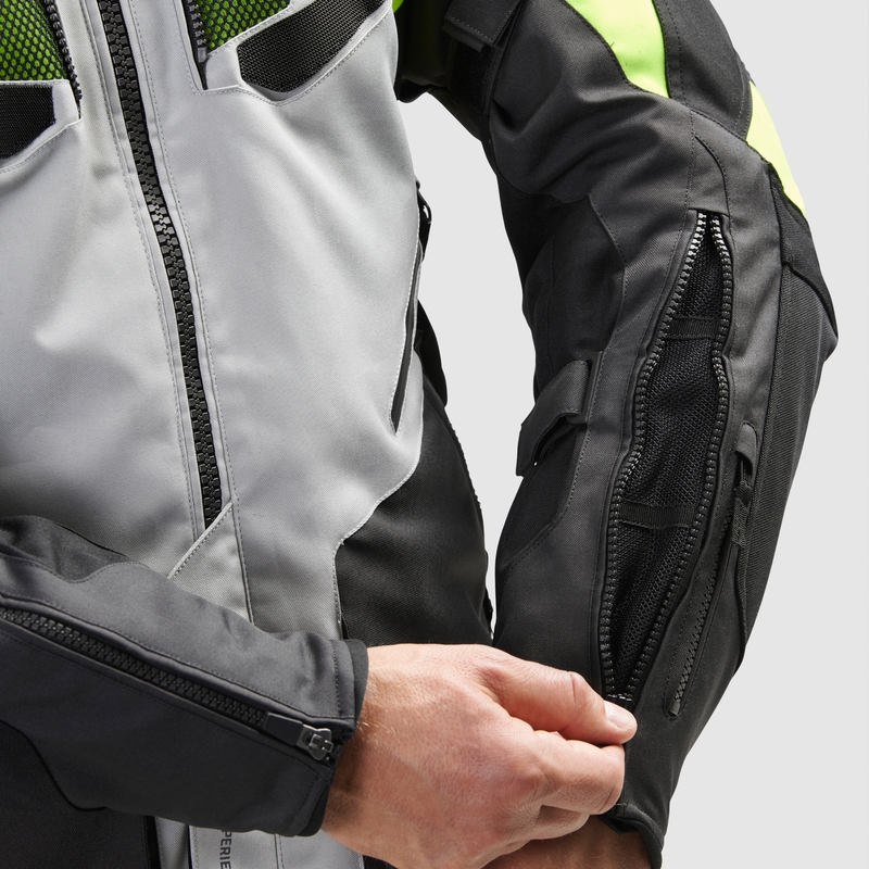 Rebelhorn Hiker IV zwart-grijs-fluo geel motorjack